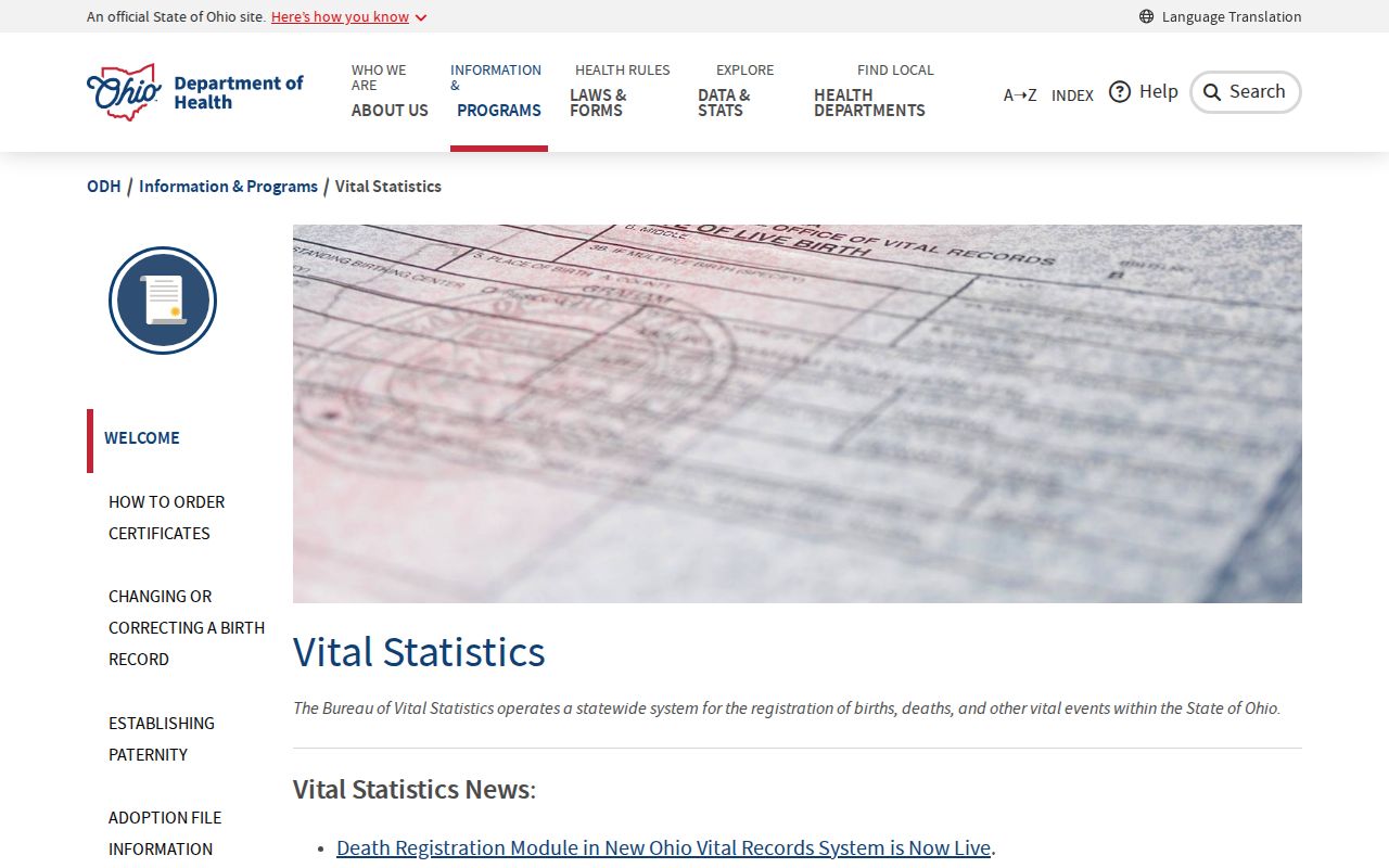 Forest Park city directory research using Ohio vital records context