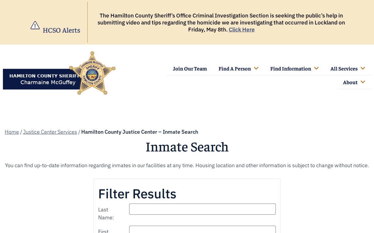 Forest Park neighbors record view of the Hamilton County Sheriff inmate search