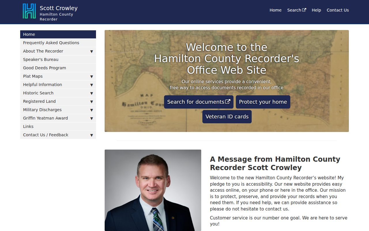 Forest Park street directory Hamilton County Recorder office